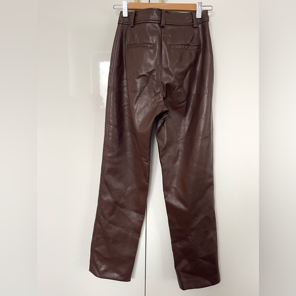 Aritzia Babaton Command mid-rise, straight-leg vegan leather pants - Picture 3 of 5